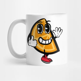 vintage cartoon orange slice giving thumbs up Mug